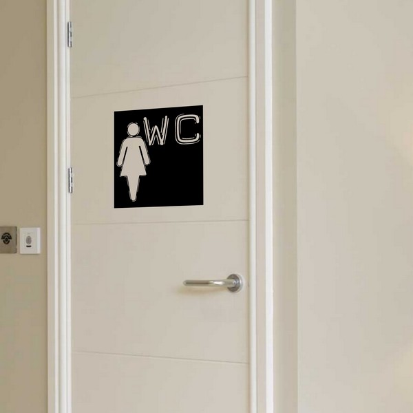 Example of wall stickers: WC Dymo Dames
